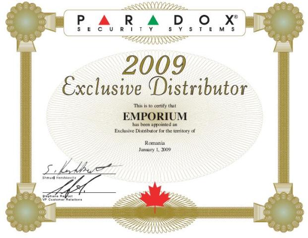 Exclusive Distributor Paradox Security Systems