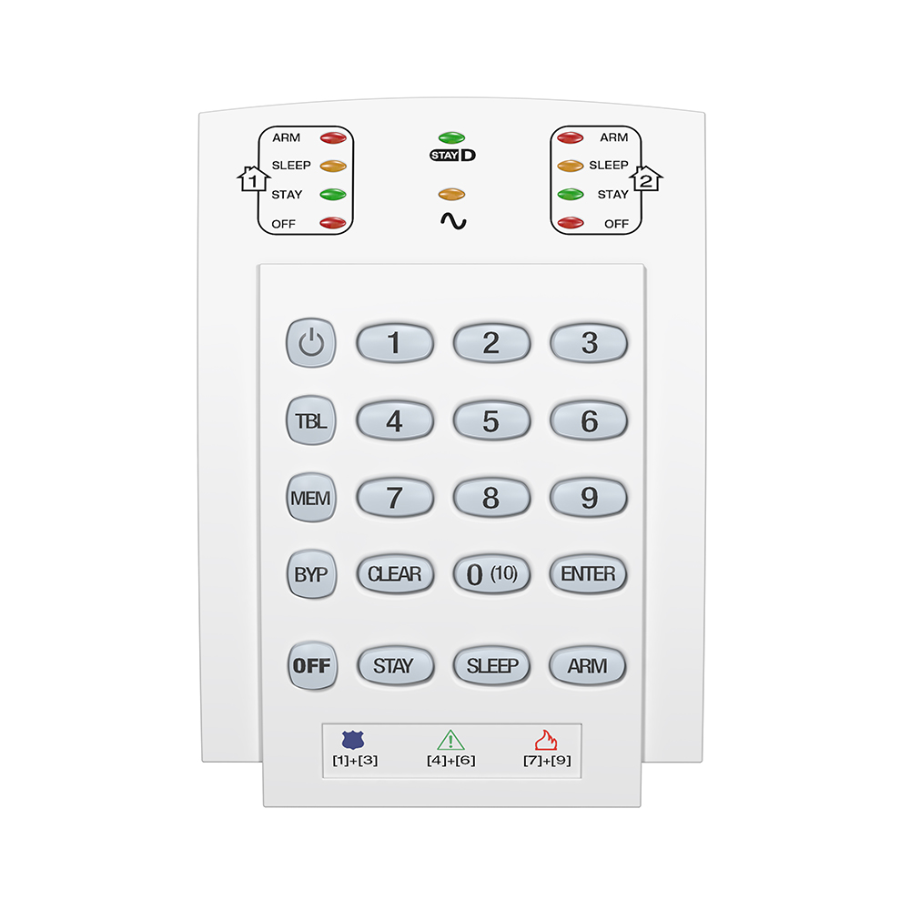 K10V: Tastatura LED, 10 zone, pe fir, verticala