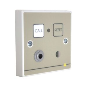 QT602M: buton de apel cu resetare magnetica si mufa pentru conectare dispozitive terte