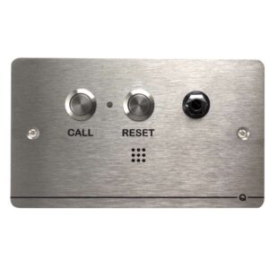 QT602S: buton de apel adresabil, inox, resetare si mufa de conectare dispozitive terte