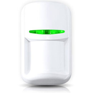 U-Prox PIR combi VB : Detector de miscare wireless cu detecție de geam spart și lentile tip perdea verticală